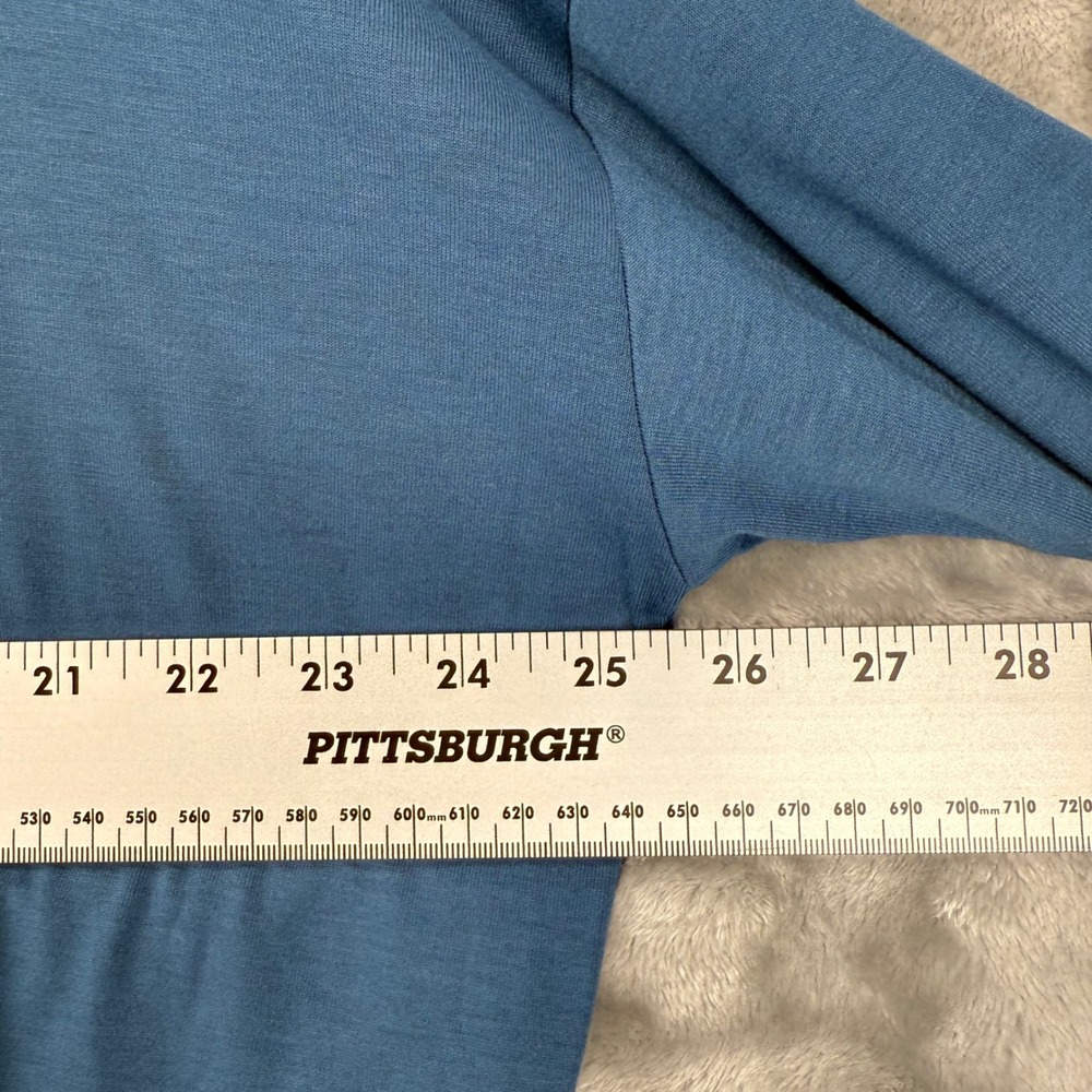 LuLaRoe Perfect T Blue Short Sleeve High Low Hem Oversized T-Shirt Womens Medium - Picture 6 of 12